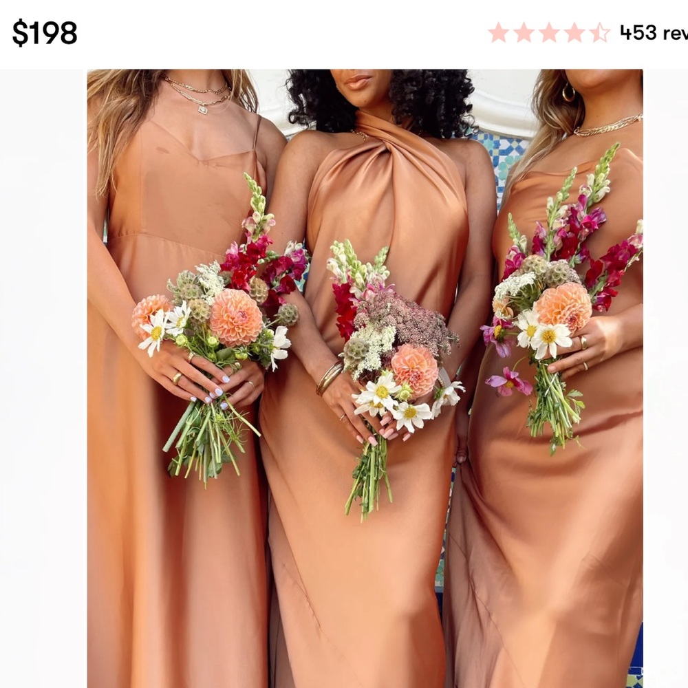 Show Me Your Mumu Jasmine Halter Dress - Satin Copper